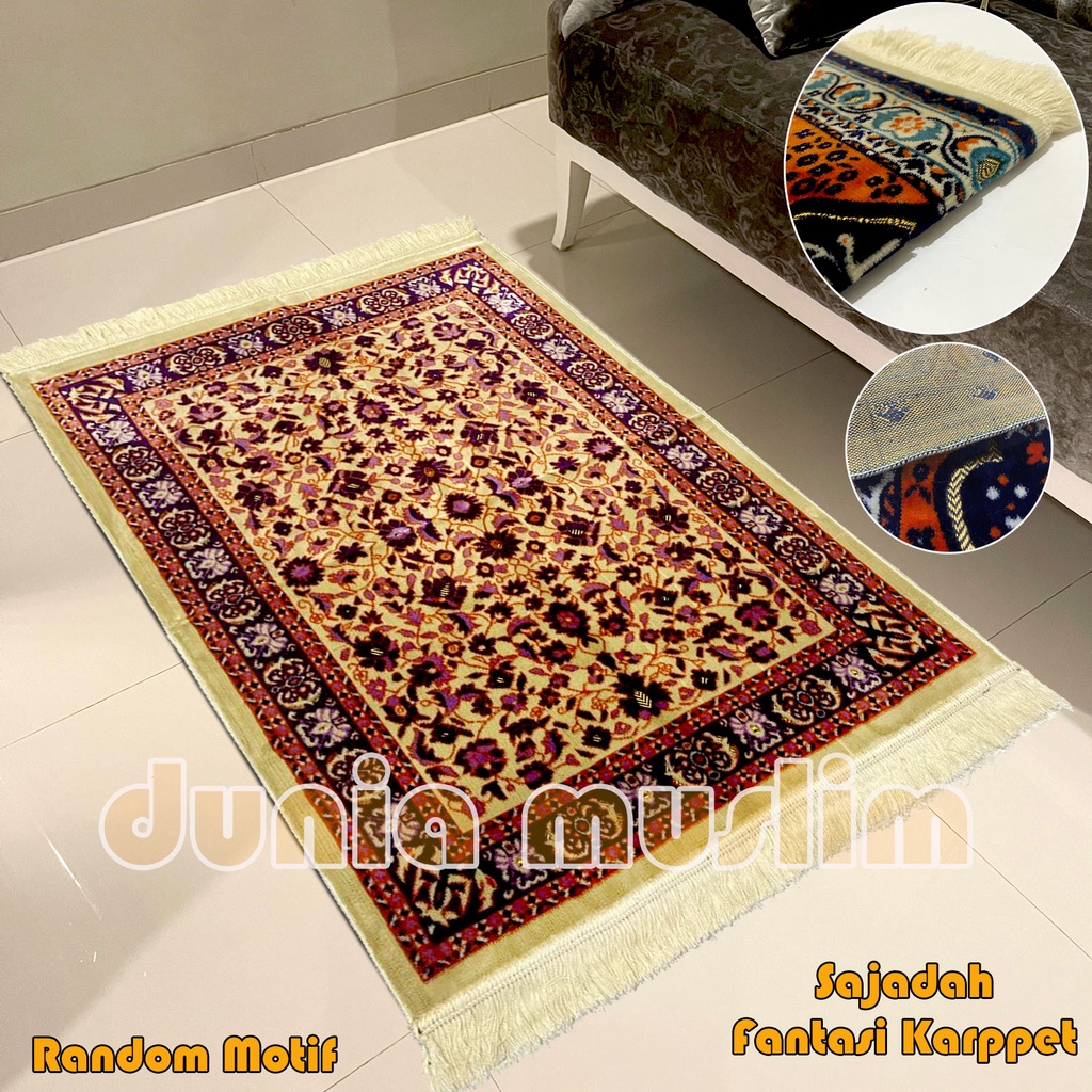Sajadah Turki Terbaru Bahan Tebal Motif Fantasi Karpet Ukuran Dewasa - Dunia Muslim