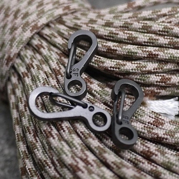 Mini Spring Keychain Hanging Buckle Quickly Key Ring Carabiner Tali