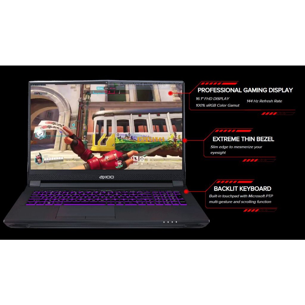 Laptop AXIOO PONGO 7 i7 11700H 16GB 512GB RTX3070 8GB 16.1&quot; FHD Windows 11 100% SRGB 144Hz