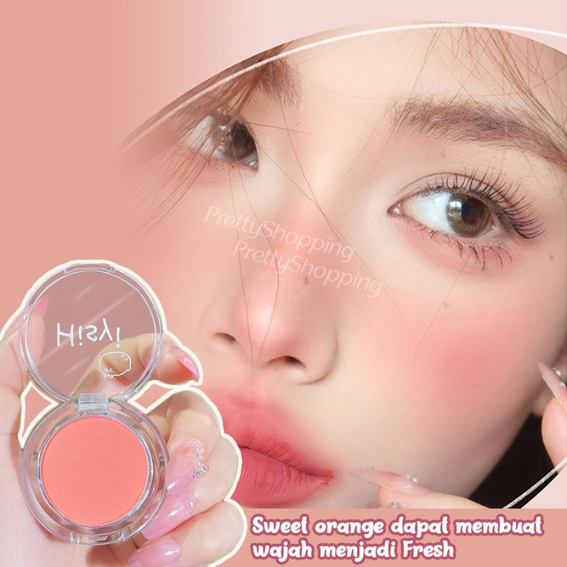 Pretty 6 Colors Blush On Makeup Pallete Mineral Powder/Blush On Makeup Long Lasting/Sweet Orange Perona Pipi/Red Rouge Lasting Natural Peach Blush/ Perfect Cheek Blush