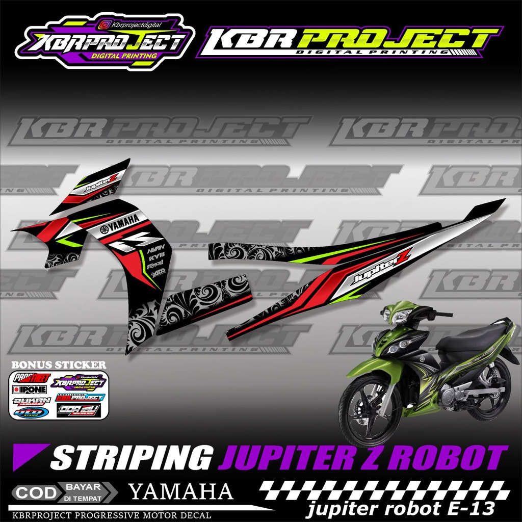 JUPITER Z ROBOT 2003  STIKER MOTOR KEREN Stiker Striping JUPITER Z ROBOT 2003 Lis Variasi Stiker Mot