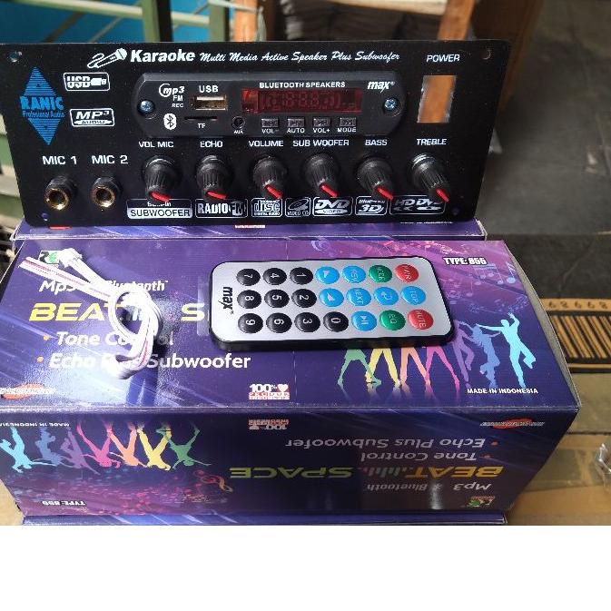 ➺ kit tone control stereo karaoke mic echo subwoofer mp3 bluetooth ( 855 ) ◌