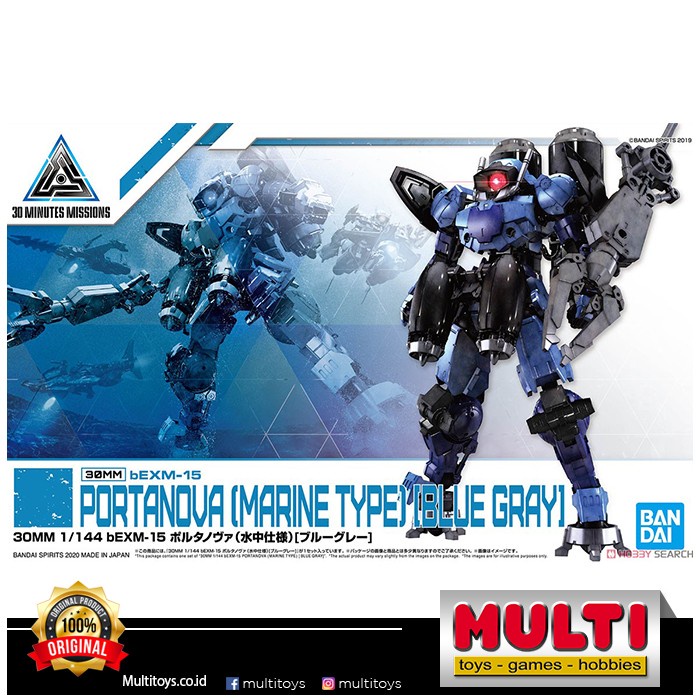 Terlaris Gundam 30Mm Bexm15 Portanova (Marine) Blue Gray 60754 / Bandai / Mokit