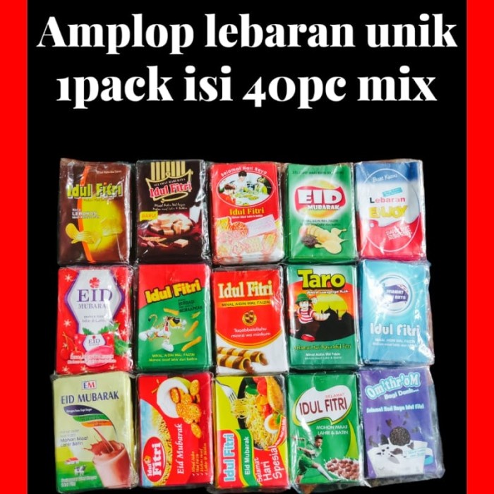 

Amplop lebaran unik isi 40 lembar