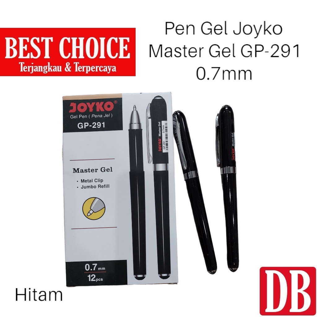 Gel Pen / Ballpoint / Pulpen Joyko Master Gel 0.7mm Hitam