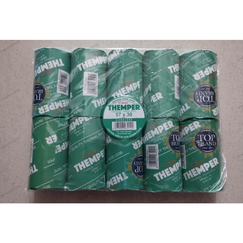 

Kertas Thermal E-Print 57x30mm Hijau