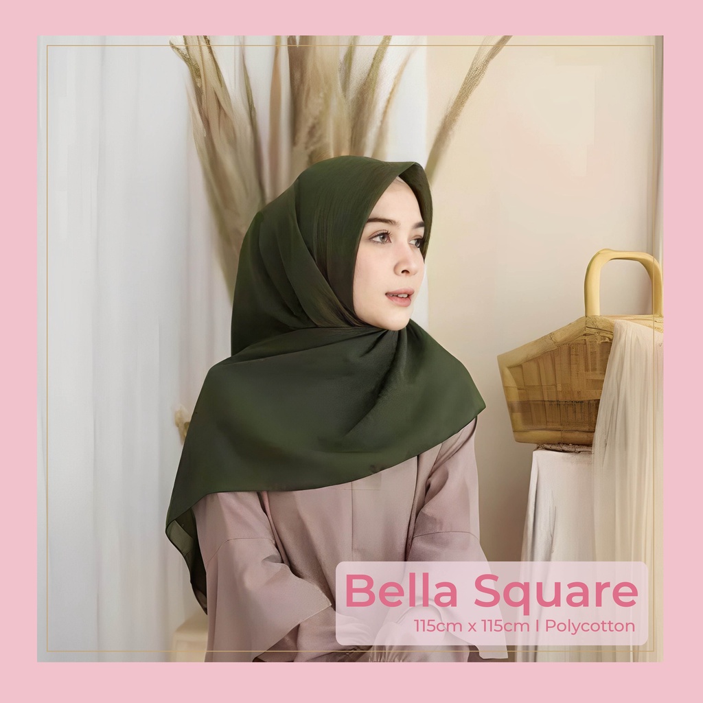 Hijab Bella Square / Segi Empat - Warna Lengkap