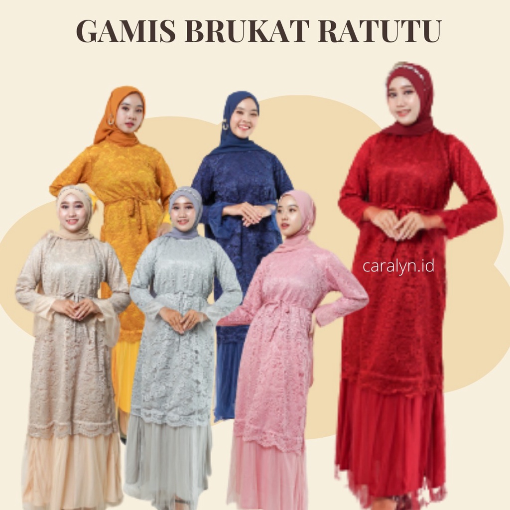 GAMIS BRUKAT MUSLIM TERBARU 2022 KEKINIAN MEWAH RATUTU