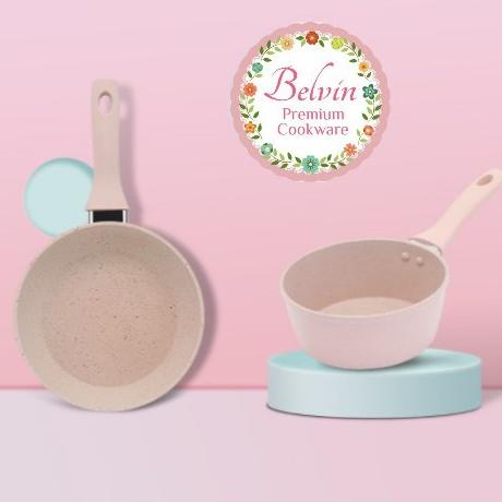 TERLARIS Belvin cookware panci set mpasi baby bayi susu sauce pan fry pan frypan mini 14cm 16cm anti