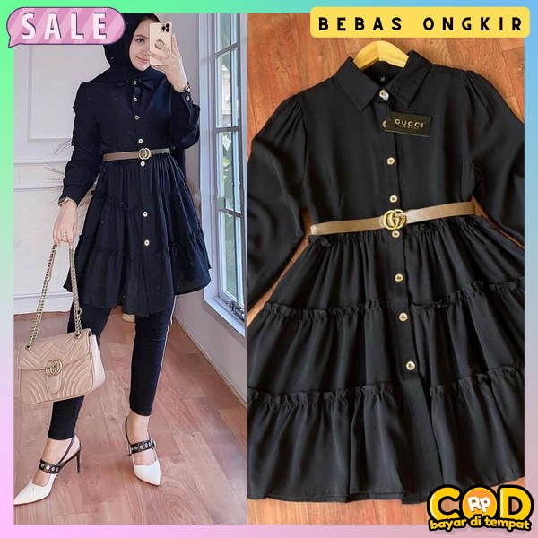 Tunix Wanita Kasual Pakean Tunika Model Terbaru 2023 Baj Tuniq Kuliah Perguruan Tinggi Tinik Perempu