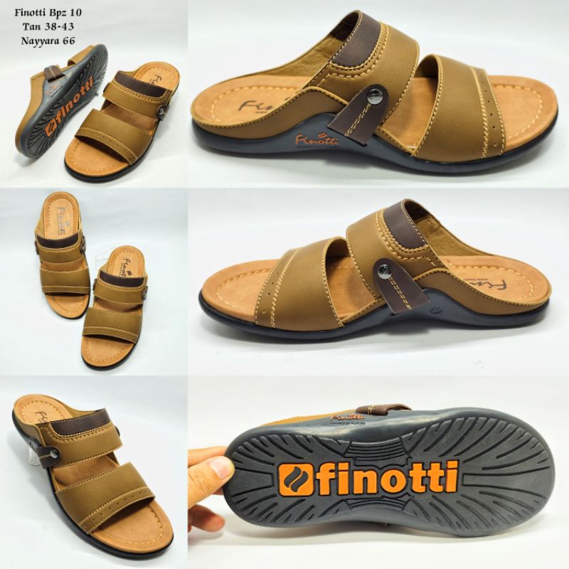 SANDAL SLIDE FINOTTI SANDAL KULIT PRIA SANDAL CASUAL PRIA BPZ 10