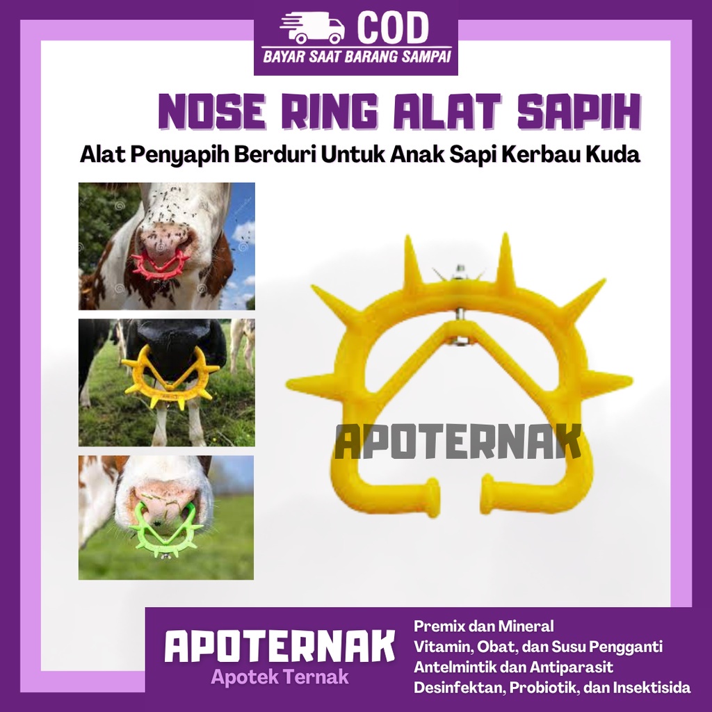 NOSE RING | Alat Penyapih Anak Sapi Kuda Kerbau dan Lainnya | Cincih Sapih Duri Berduri | Apoternak