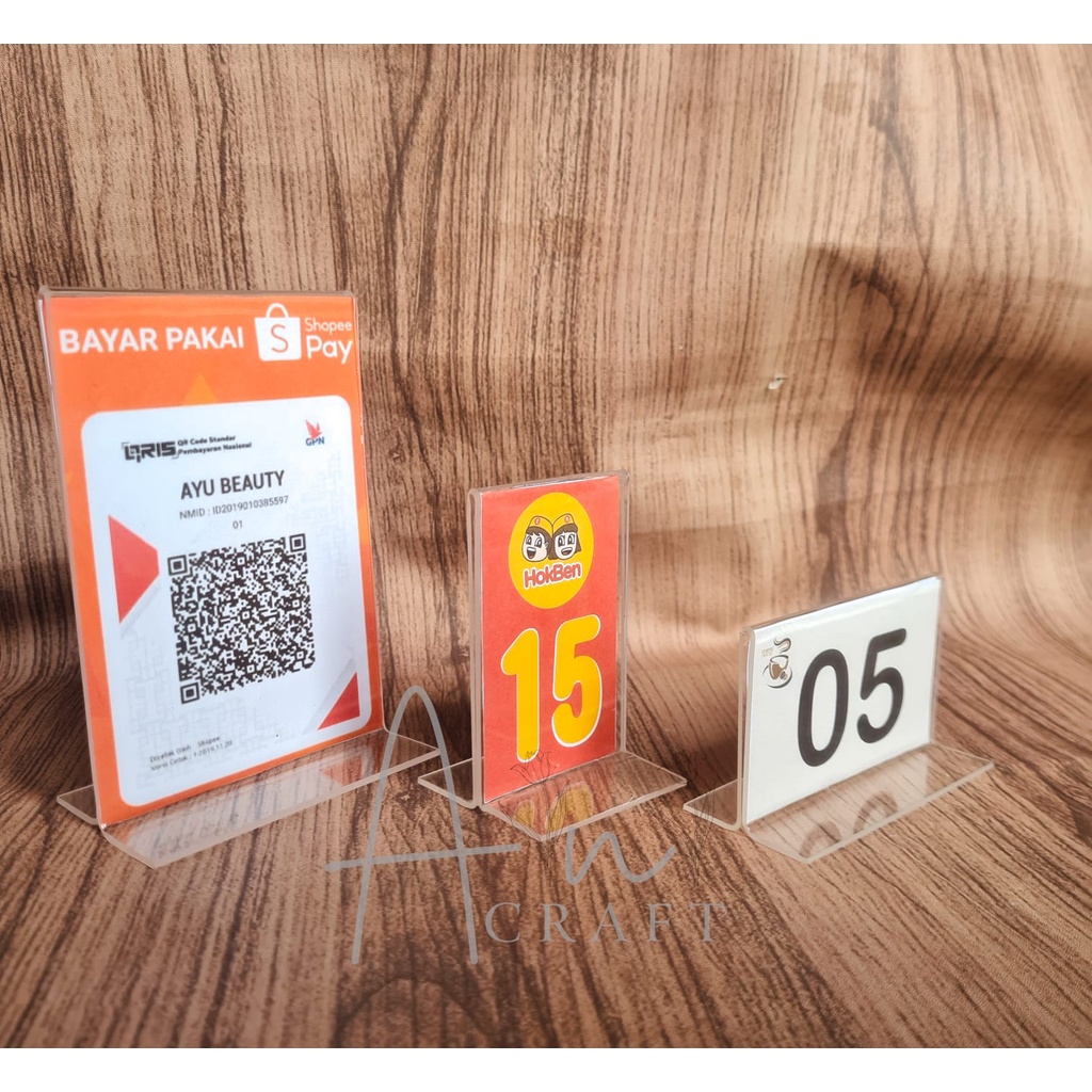 Nomor Meja | Display Kartu | Nomor Meja Cafe | Tempat Kartu