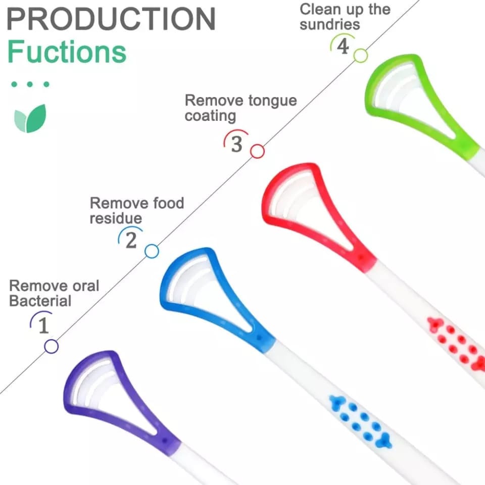 SIKAT LIDAH PEMBERSIH LIDAH KUALITAS 2 FUNGSI TONGUE CLEANER SCRAPER FOOD GRADE