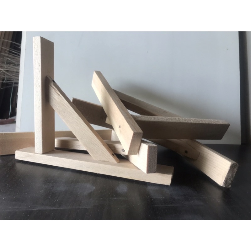 braket siku kayu penyangga ambalan/gantungan bunga/gantungan lampu/rak serbaguna