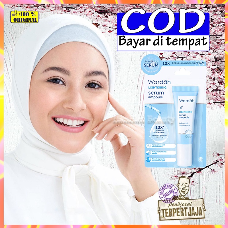 Wardah Lightening Serum Ampoule 8ml BPOM Original Serum Wajah Glowing Skincare Perawatan Wajah Wanit