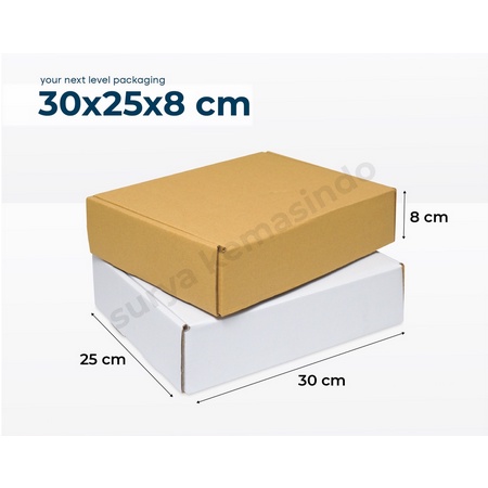 

30x25x8 cm KardusBox/Karton/Polos/hampers/baju/hoodie/jaket