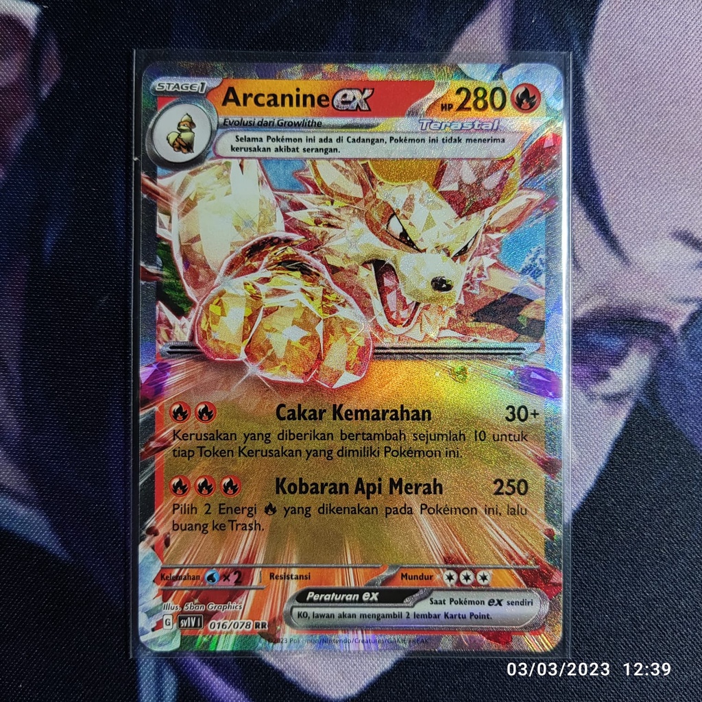 pokemon (ID) arcanine ex - SV1V 016/078 - RR