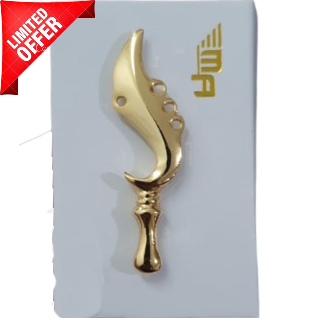 PIN KUJANG GOLD pin kujang polos emas pin kujang motif pin kujang aksesoris jawa barat kujang tebal 