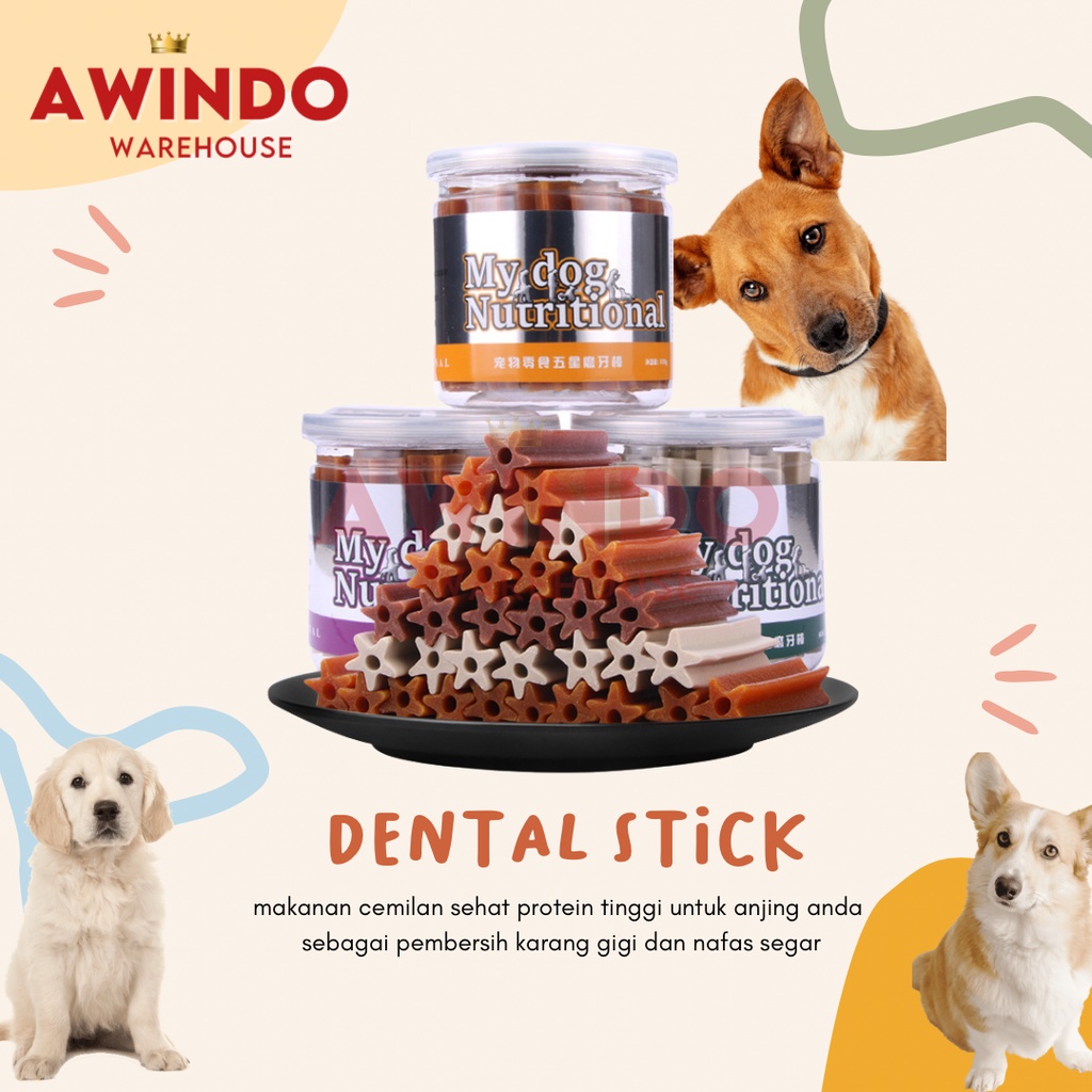 GRINDING DENTAL STICK TOPLES - Makanan Snack Cemilan Gigitan Anjing My Dog Nutritional Treats