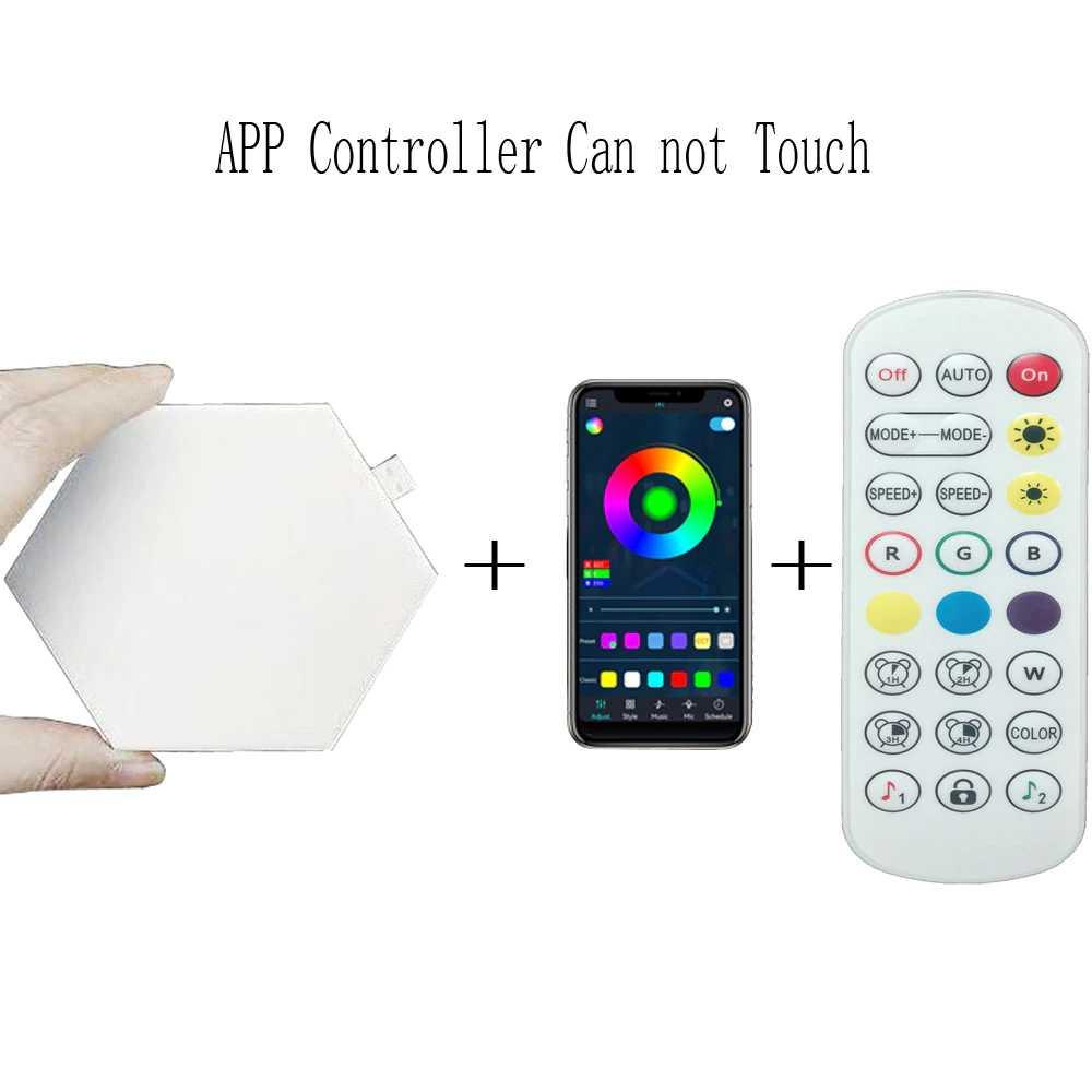 Lampu Hias Hexagonal LED RGB Smart App Control 10 PCS - HD003 - White