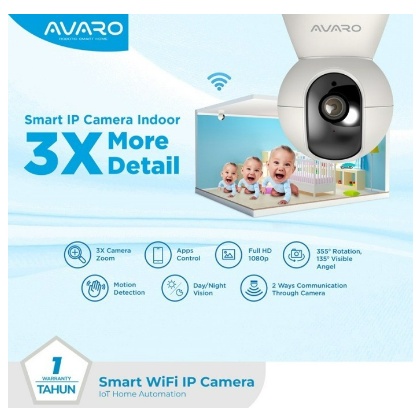 AVARO Smart CCTV WIFI IP Camera CCTV indoor 2MP PTZ