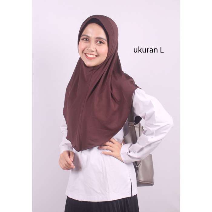 JILBAB ANAK SEKOLAH AZURA / HIJAB SPORT UKURAN M dan L/ KERUDUNG SPORT BAHAN JERSEY / HIJAB UNTUK SEKOLAH / JILBAB BERGO JERSEY LANGSUNG PAKAI