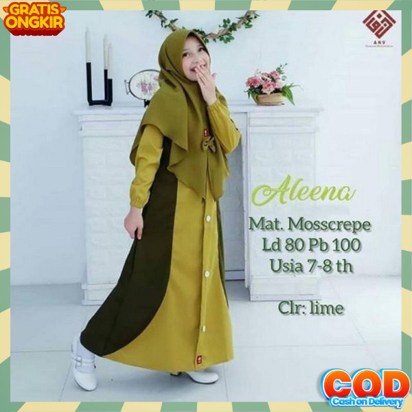 Gamis Anak Perempuan Terbaru Satu Set Jilbab Baju Kekinian Hijab Games Tanggung Murah Lebaran 2023 I