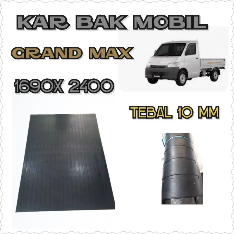 karpet bak mobil untuk daihatsu grand max tebal 10 mm warna hitam