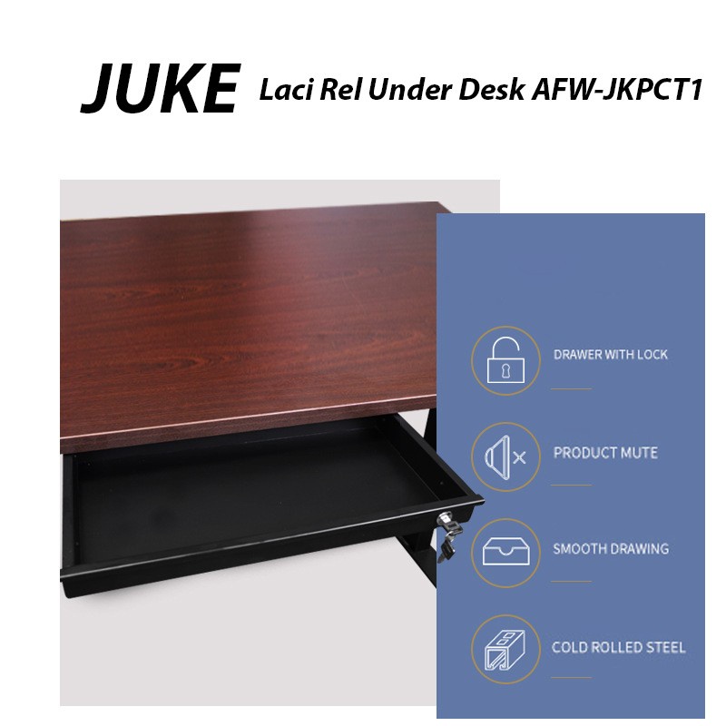 JUKE Laci Bawah Meja Portable Under Desk Drawer Organizer Rel Laci