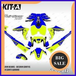 Decal New Vixion Lightning MOTIF SIMPLE BIRU KOMBINASI HIJAU D-D3-013 1M4R23 accessories