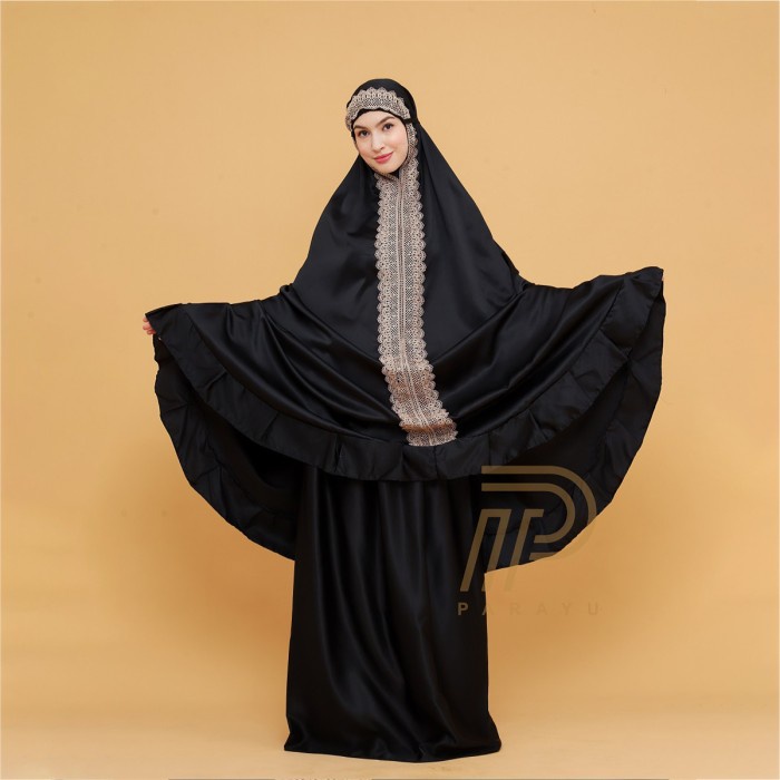 PARAYU - MUKENA DEWASA VELVET POLOS RENDA BALI PREMIUM