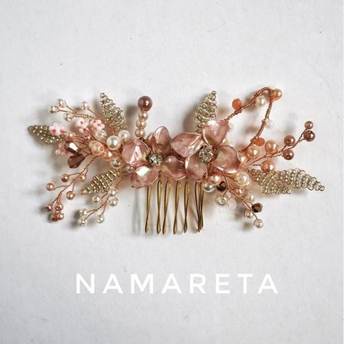 PREMIUM  SIRKAM EMAS GOLD ROSEGOLD NAMARETA WEDDING HEADBAND HEADPIECE BANDO MUTIARA MAHKOTA CROWN T