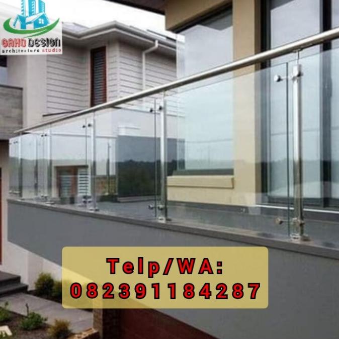 Railing Balkon + Kaca Tempered