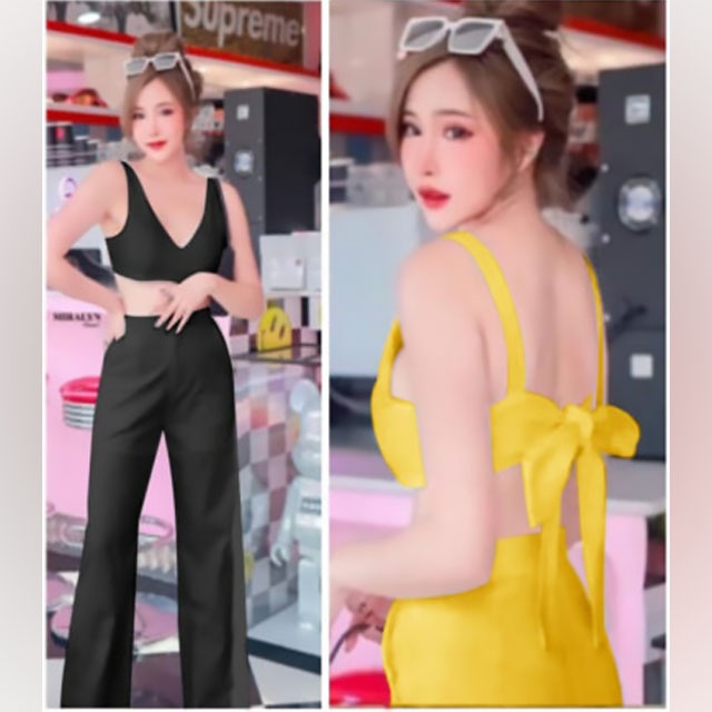 Setelan Crop Top Wanita Cewek Kekinian kd 1765 Bahan Vaganza Bodycon Press Ketat /Pakaian Sexy Wanit