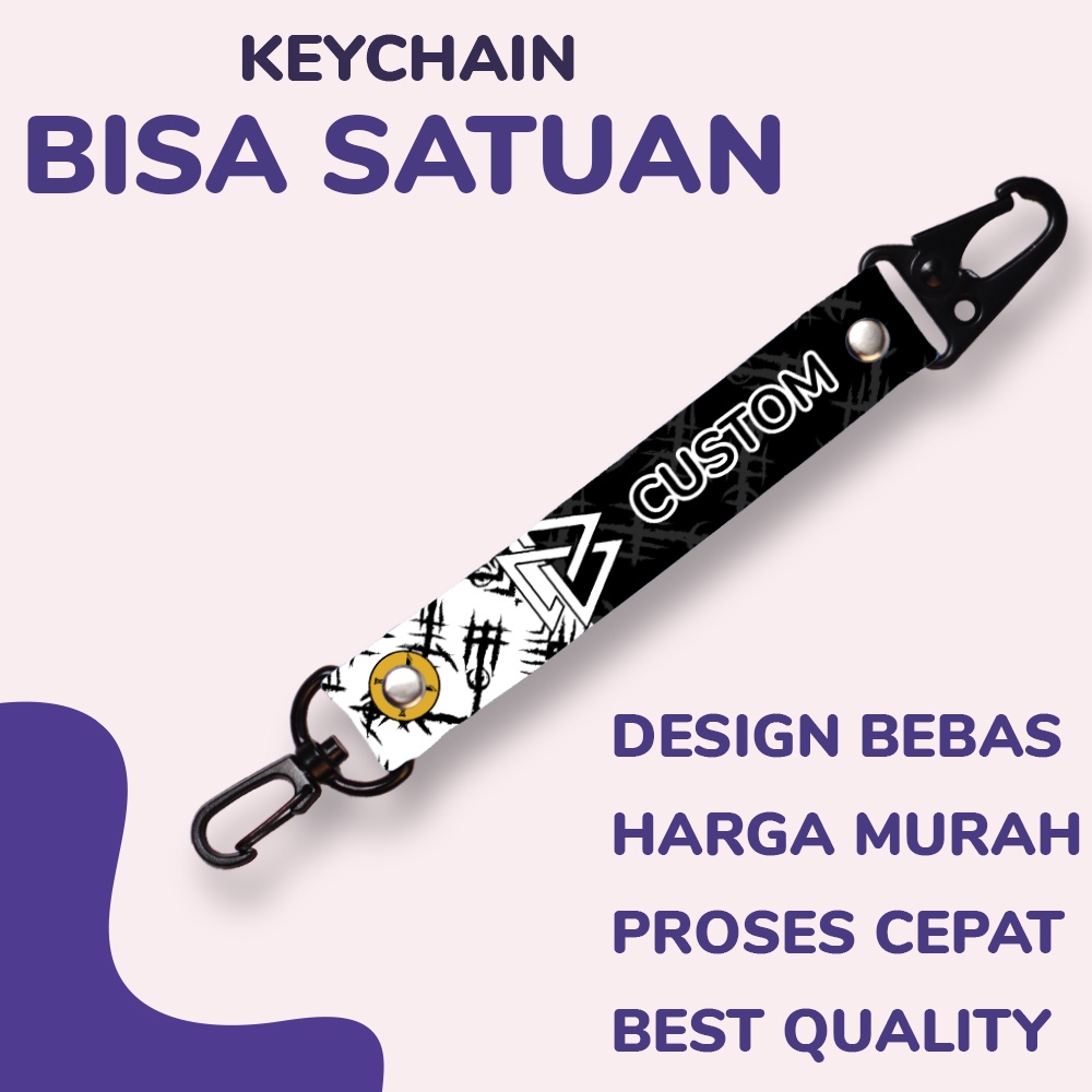 Keychain Custom Gantungan Kunci Custom Full Print 2 sisi murah