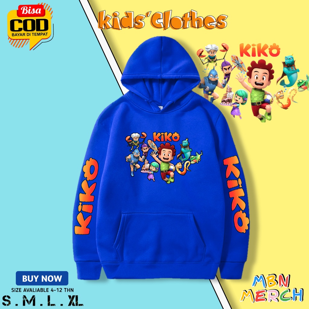 Jaket Hoodie anak laki laki perempuan kiko kartun indonesia