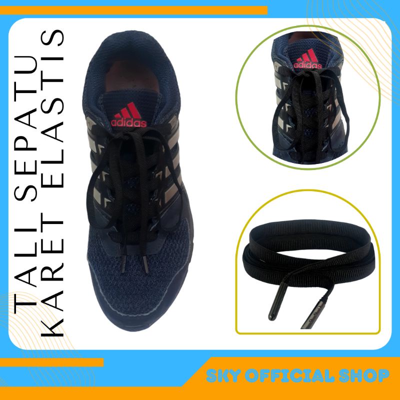 Tali Sepatu Karet Elastis Klasik Premium Stok Garment Cocok Untuk Sepatu Jogger Hoodie Tas