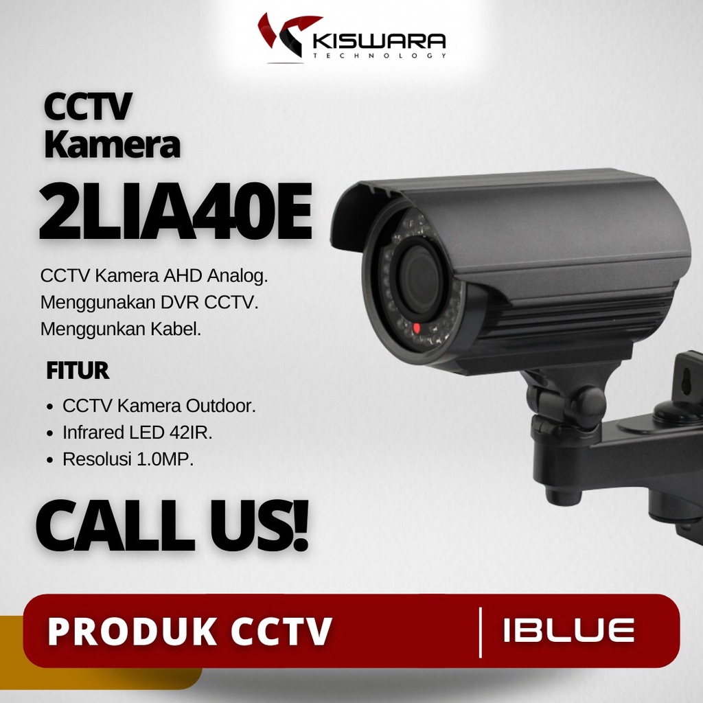 iBlue Kamera CCTV Outdoor AHD OV 1.0MP 720P 42IR - 2LIA40EAD100B