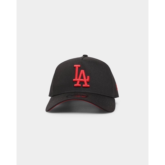 TOPI NEW ERA LA BLACK RED ADJUSTABLE FRAME