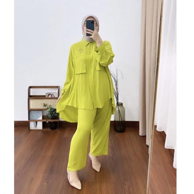CHEKOUT JESIKA SET ATASAN BLOUSE WANITA / JEYKA SET CRINCLE AIRFLOW KANCING BELAKANG VARIASI