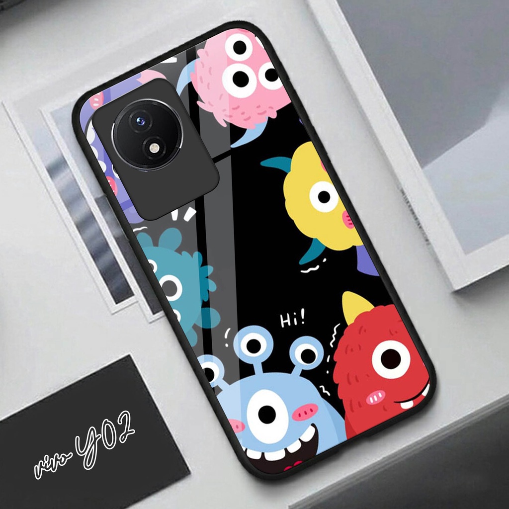 (U 150) Softcase Kaca Vivo Y02 - Casing Hp Vivo Y02 - Case Cantik Vivo Y02 - Casing Kekinian Vivo Y0