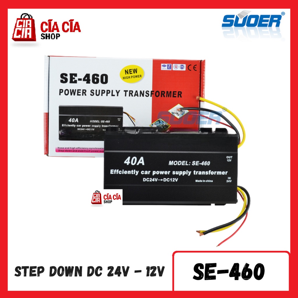 Step Down DC 24V 12V Car Power Supply Transformer Power Converter DC Step Down 24V To 12V 40A SUOER