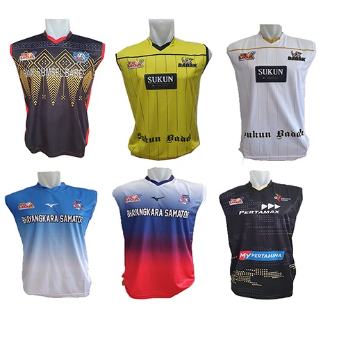 baju kaos atasan jersey team bola voli putra proliga full printing murah