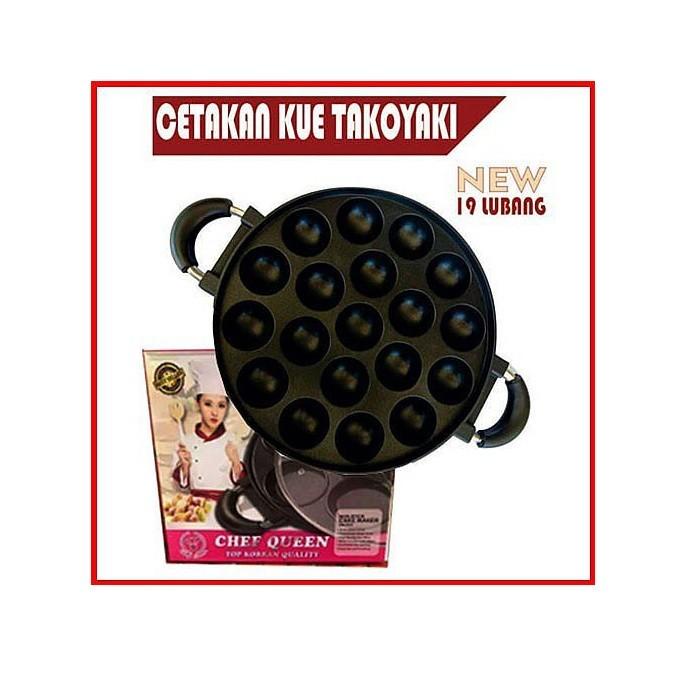Cetakan Takoyaki - Poffertjes Teflon -19 Lubang