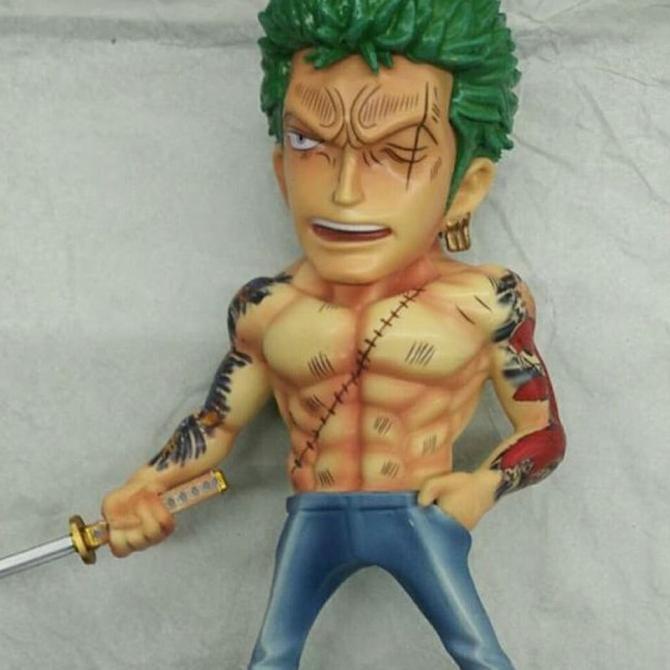 Anime One Piece Straw Hat Crew Underworld Roronoa Zoro w Tatoo Figure