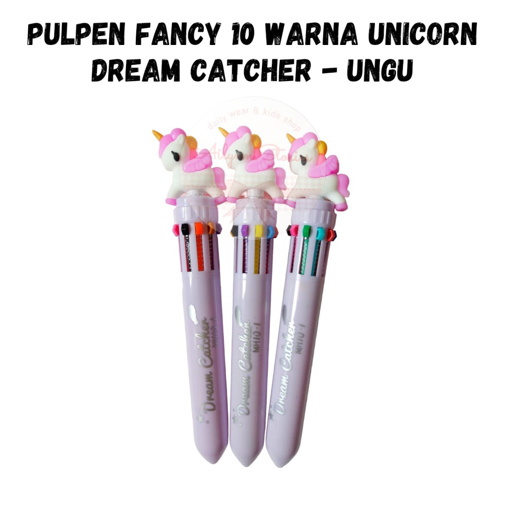 Pulpen Fancy Cetek 10 warna unicorn &amp; BT21