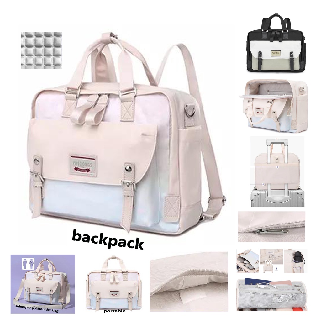 Tas Laptop Macbook Multi Ways Selempang Jinjing Ransel Backpack Size 13 14  inch