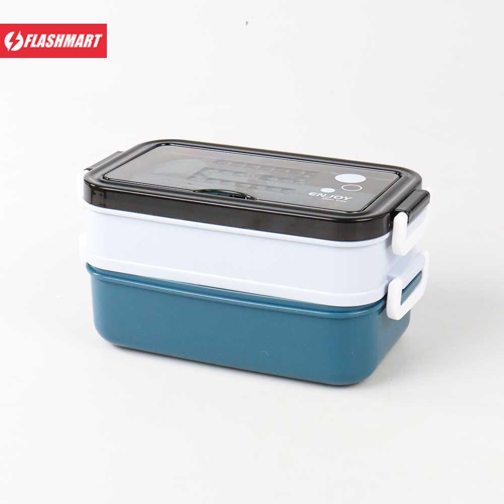 Flashmart Kotak Makan Lunch Bento Box Food Container Double Layer Bowl - JT-008