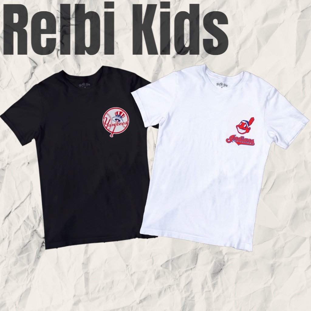 Baju anak laki laki dan perempuan baseball kaos bayi Tshirt Distro Kids mlb unisex umur 1 sampai 8 t